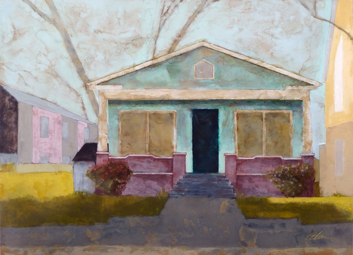 "Cuyler - Brownsville Bungalo" 42 X 54  by Randy Akers