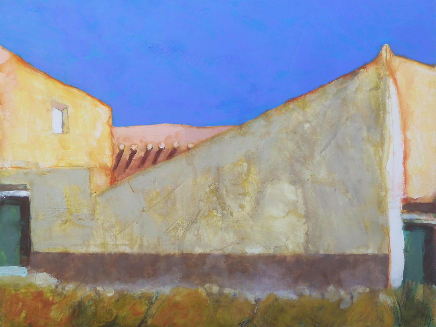"PAINTING dos puertas verde" 36 X 48 by Randy Akers