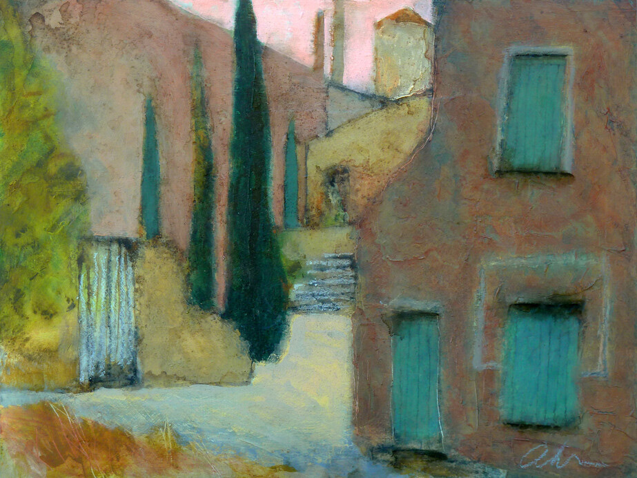 "Eyguieres,  Provence" 18 X 24 by Randy Akers
