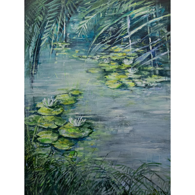 Pond #10 48 X 36 by Marleen De Waele De Bock