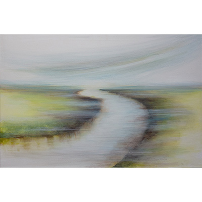 Marsh Path 24 X 36 by Gretchen R. R. Eppling