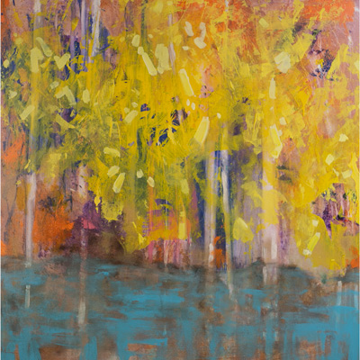 Forest Lights 48 X 48  by Patricia Fabian