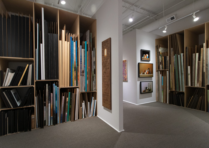 Storage Cabinet and Paintings