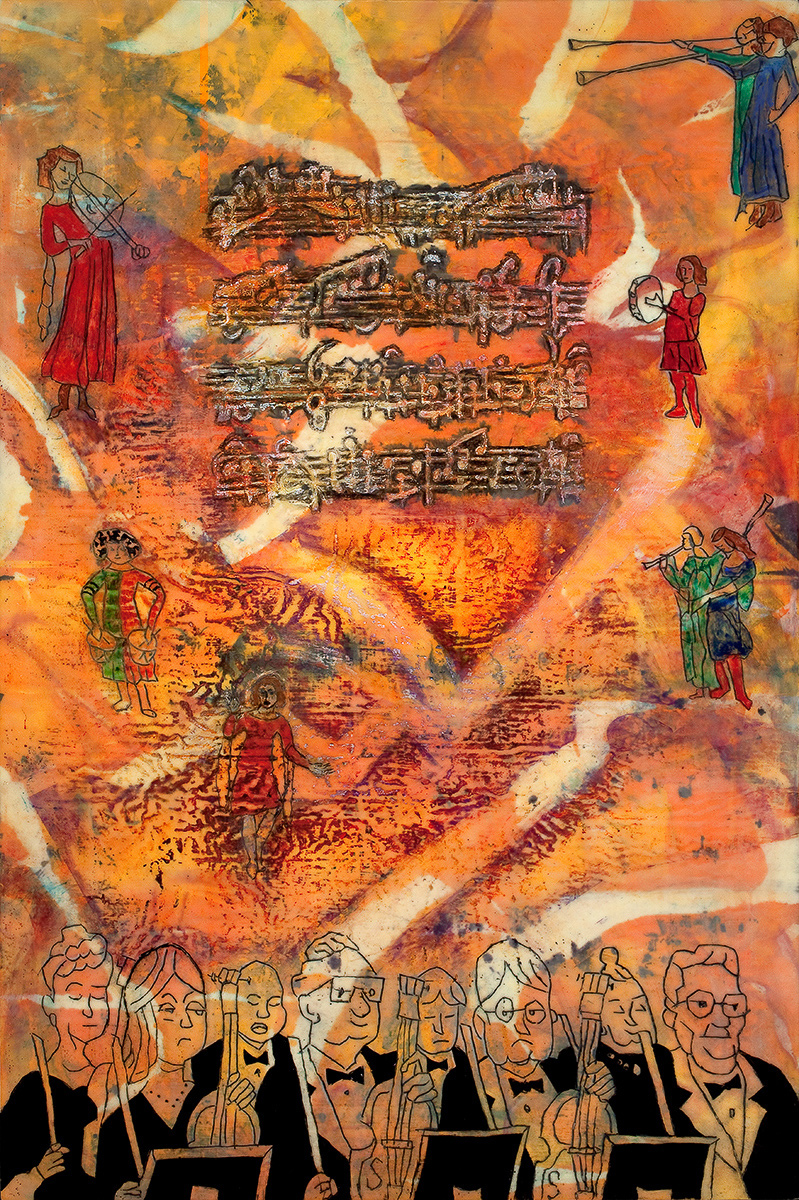 Equanimity in the Orchestra 36 X 24 by Donna Johnson