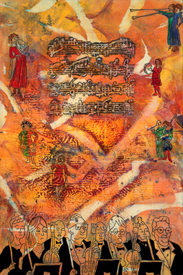 Equanimity in the Orchestra 36 X 24  by Donna Johnson