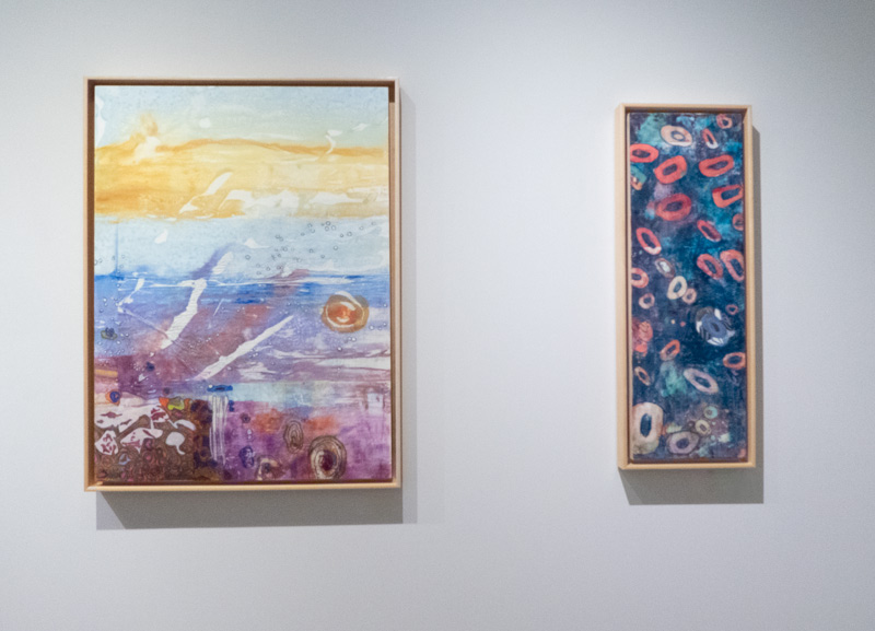 Aquatic Nymphs 36 X 12 hanging in Reinike Gallery