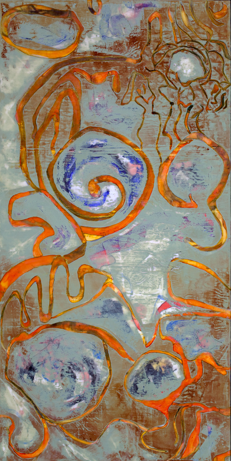 Sophisticated Network 48 X 24 by Donna Johnson