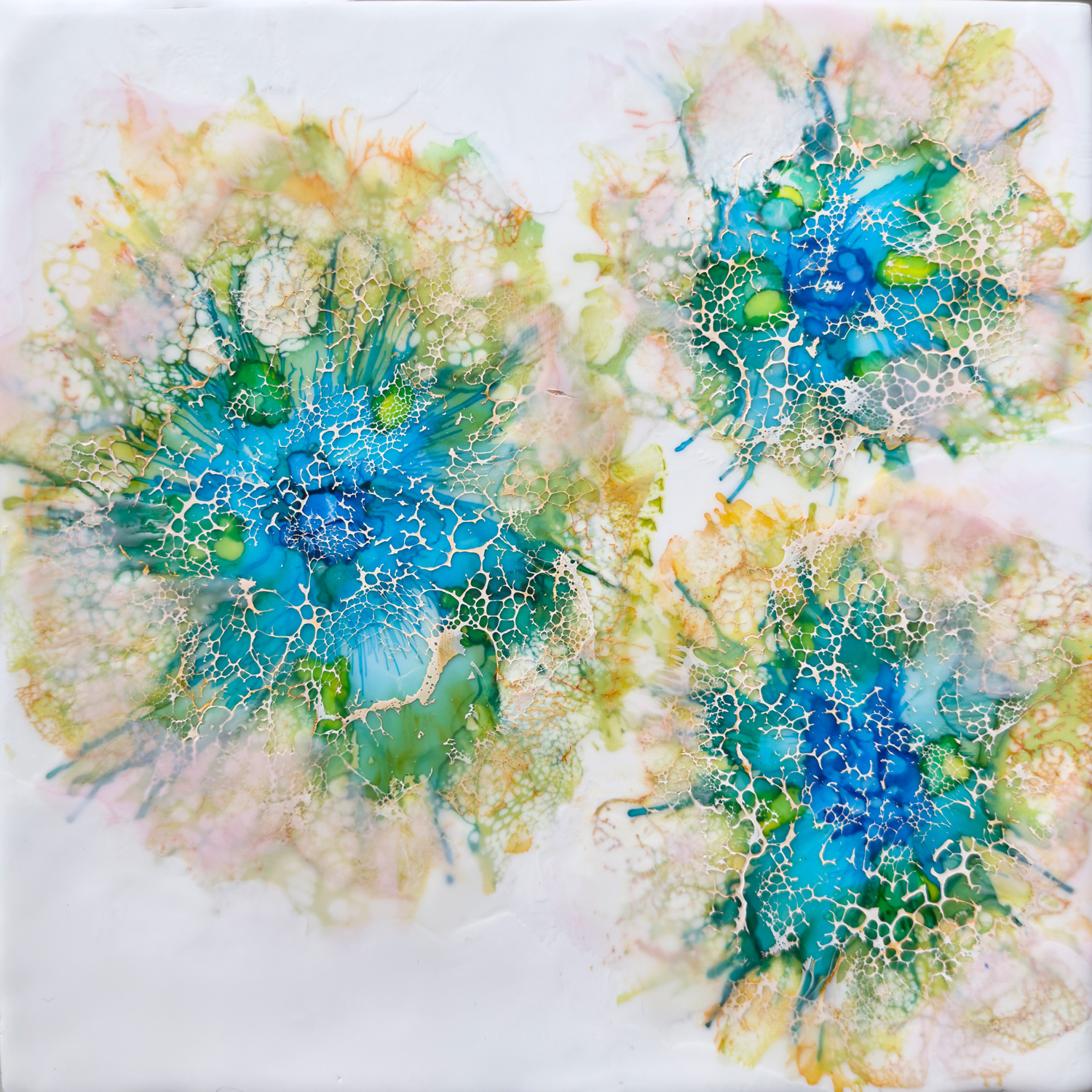 "Hydrangea Blast" 10 X 10 by Deborah Llewellyn