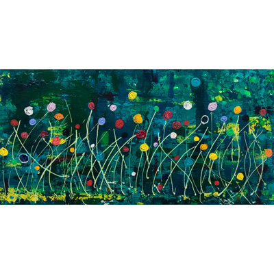 "Button Floral" 18 X 36 by w.e. pugh