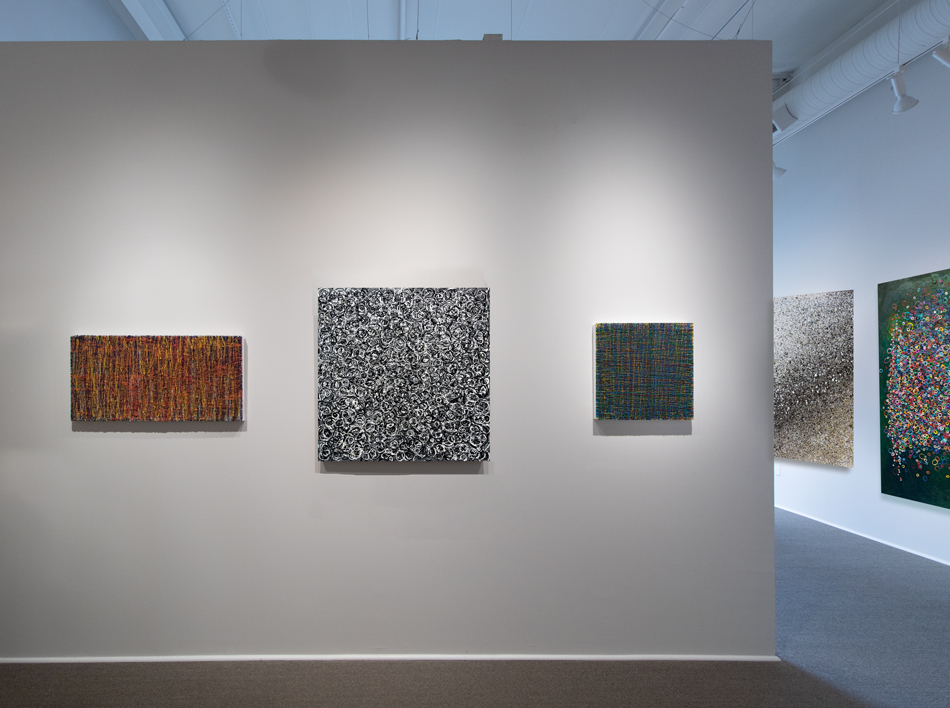 Kente with four other paintings at Reinike Gallery
