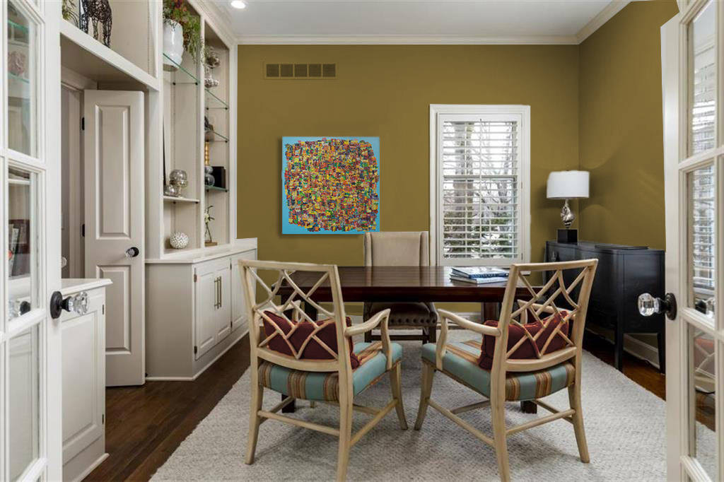 "Little Miami" hanging in a study