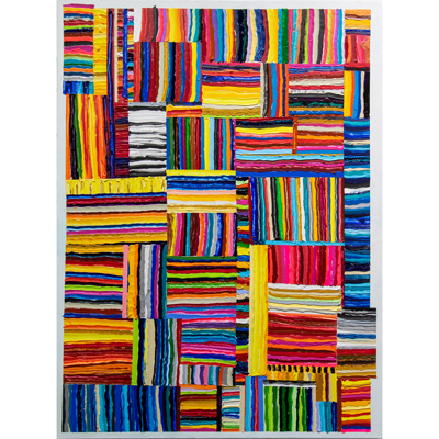 Quilting Bee 48 X 36 by w.e.pugh