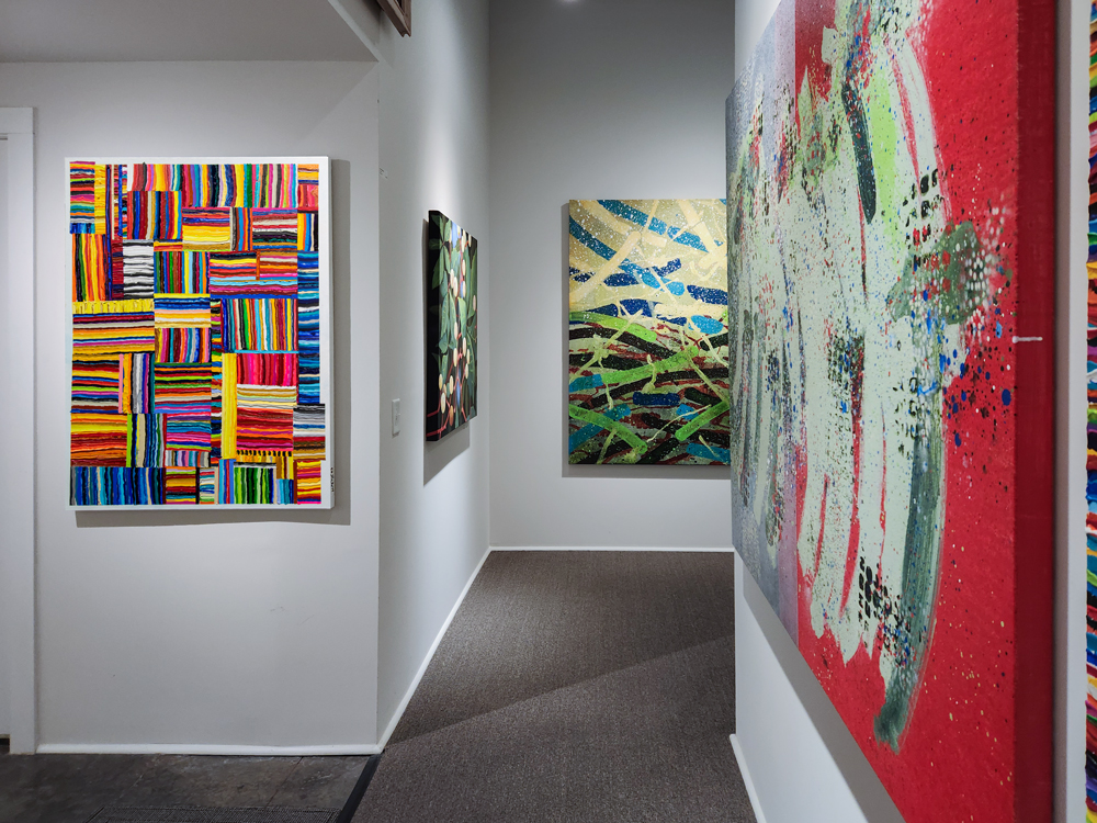Quilting Bee with paintings by Henry Callahan