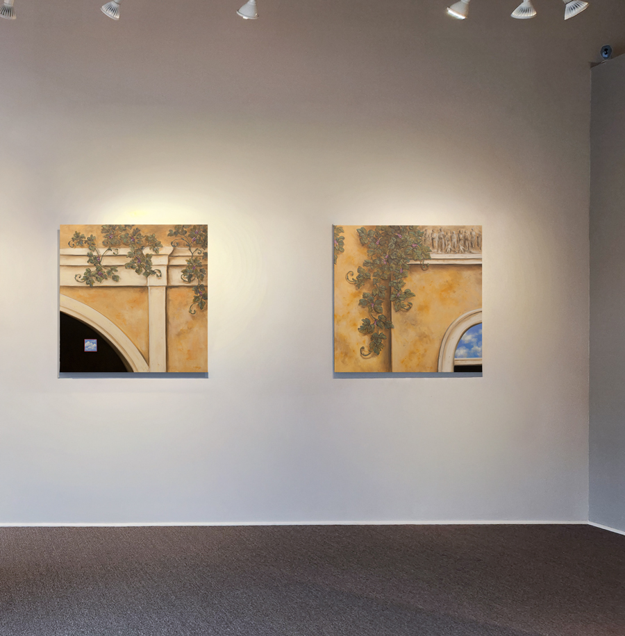 Back to Top "Continuum I" and "Continuum II" hanging next to each other