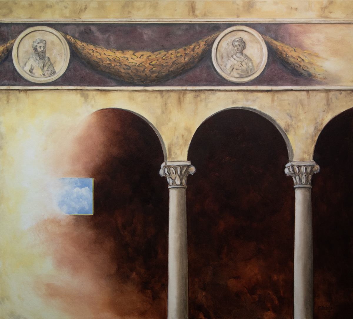 Light Into Dark  36 X 40 by Charles H. Reinike III