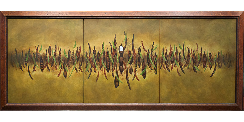 Seeds III (triptych) 36 X 96 by Charles H. Reinike III