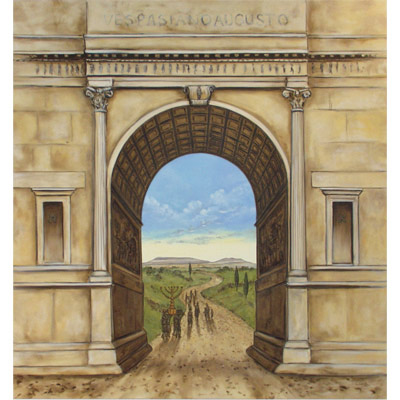 The Arch of Titus - Triumph of Emunah 70 X 66 by Charles H. Reinike III