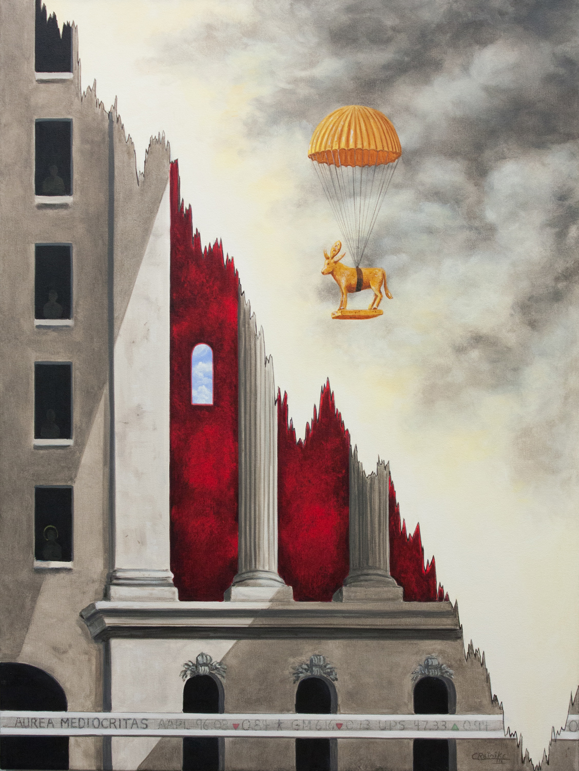 The Golden Parachute 40 X 30 by Charles H. Reinike III