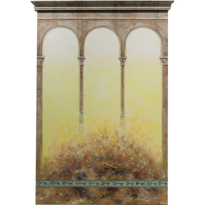 Unlocked 32 X 48    (34 X 50 with cornice) by Charles H. Reinike III