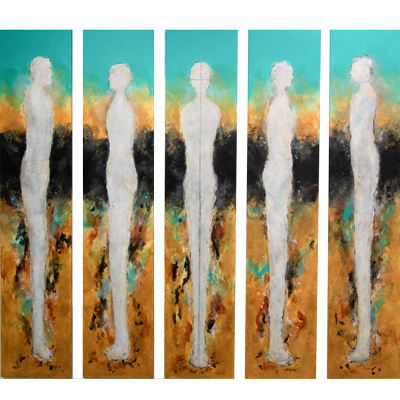 "Introspection"60x12x2 by Charles H. Reinike III