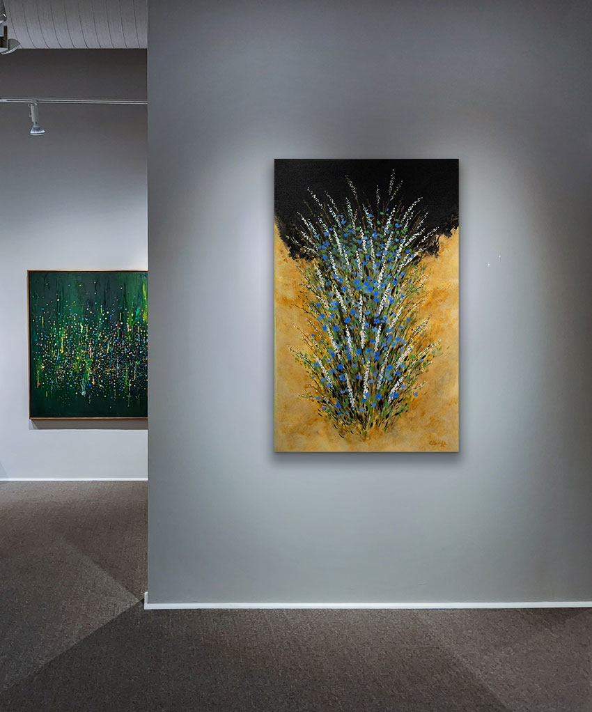 "Florescence" Hanging in Gallery