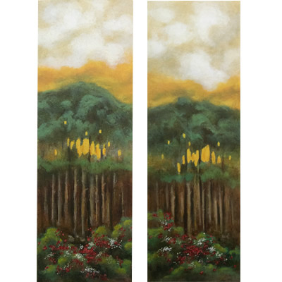 Strata I and Strata II 42 X 14 each by Charles H. Reinike III