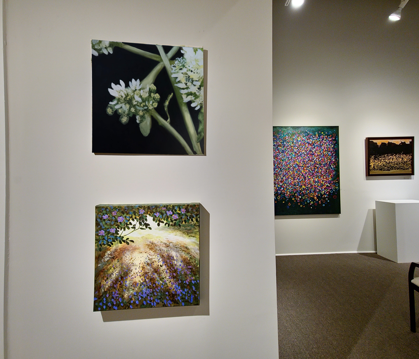 "A Tiny Weed Study" hanginig above the study for "Petals."