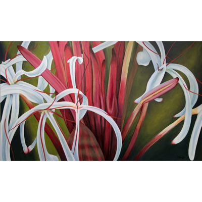 Lily Shower 35 X 60 by Charles H. Reinike III