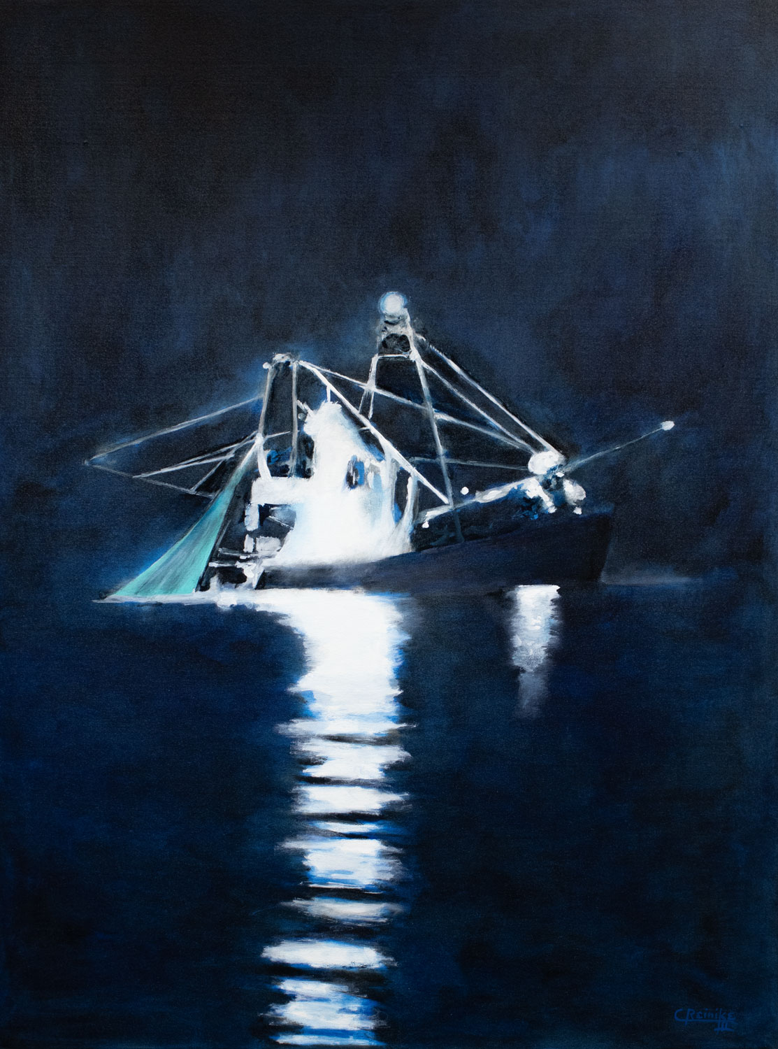 Night Light 48 X 36 by Charles H. Reinike III