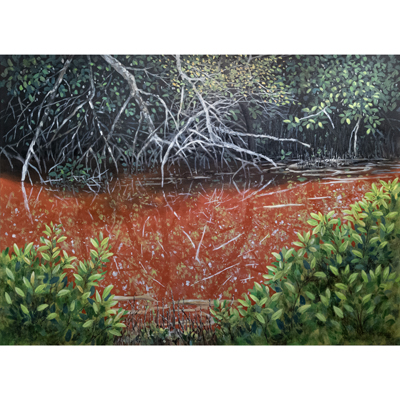 Red Mangrove 44 X 60 by Charles H. Reinike III - CLICK TO SEE LARGER IMAGE Red Mangrove 44 X 60 by Charles H. Reinike III
