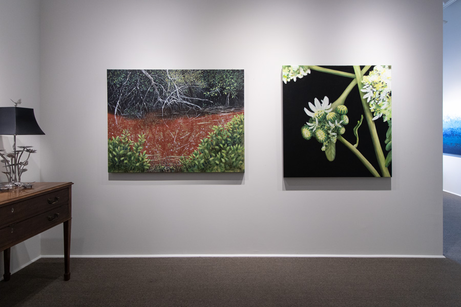 "A Tiny Weed I" hanging next to "Red Mangrove"