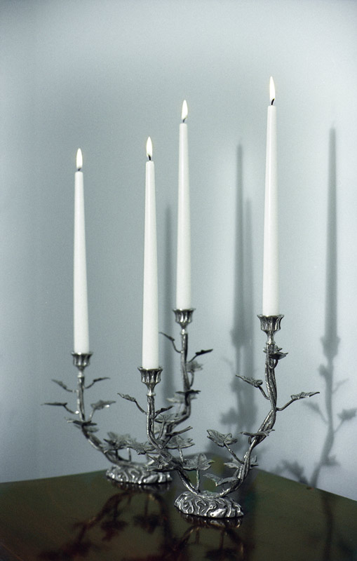 Pair of Ivy Candle Holders by Charles H. Reinike III