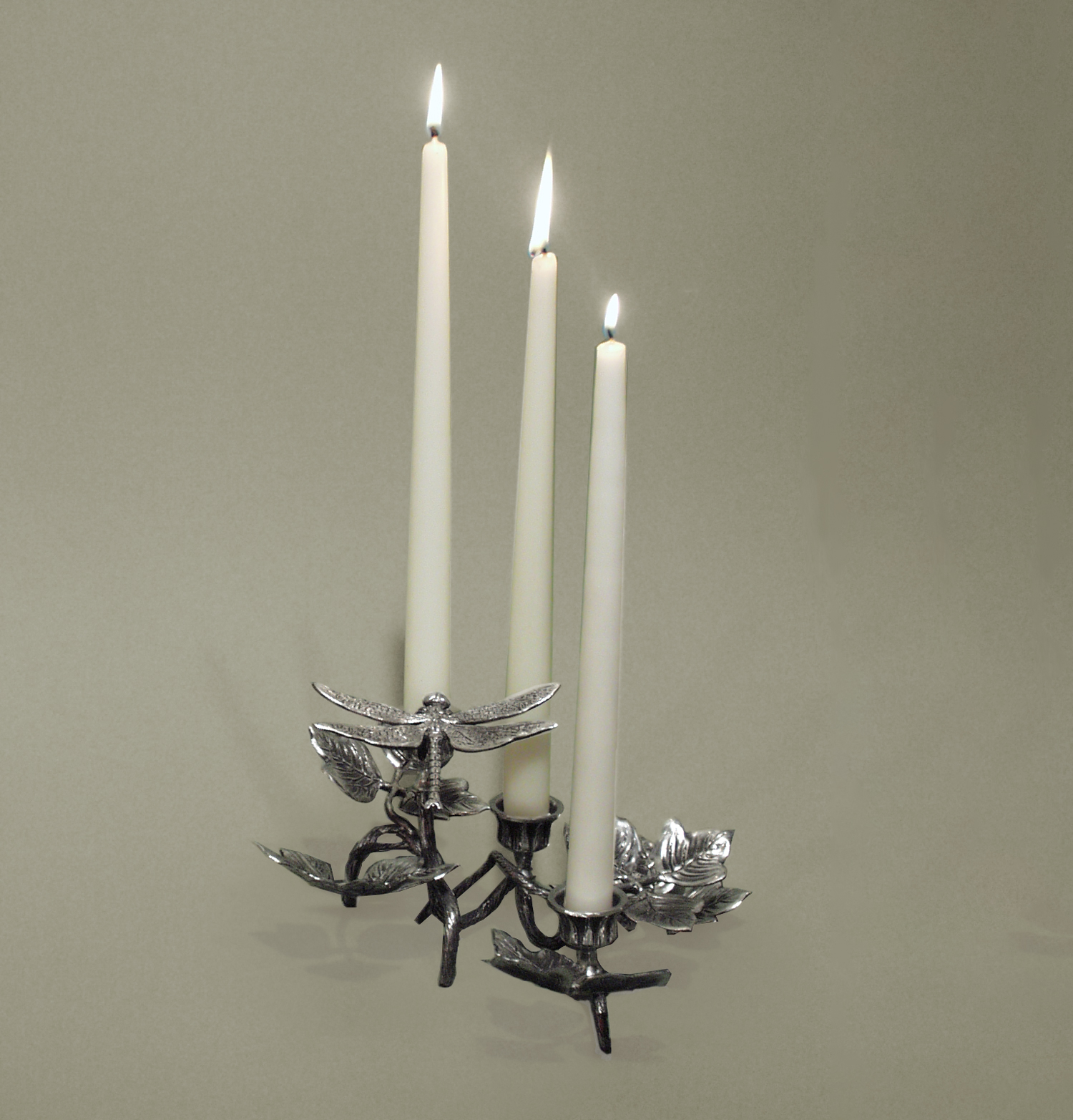 Low Kudzu Triple Candle Holder by Charles H. Reinike III